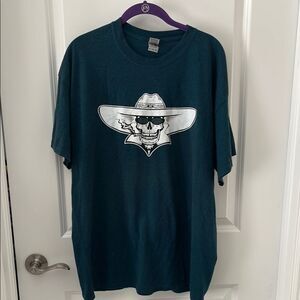 Bone Daddy’s Custom Cycles Red lodge Montana Teal Graphic T-Shirt